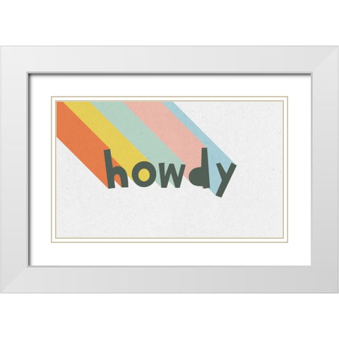 Rainbow Words V White Modern Wood Framed Art Print with Double Matting by Hershey, Moira