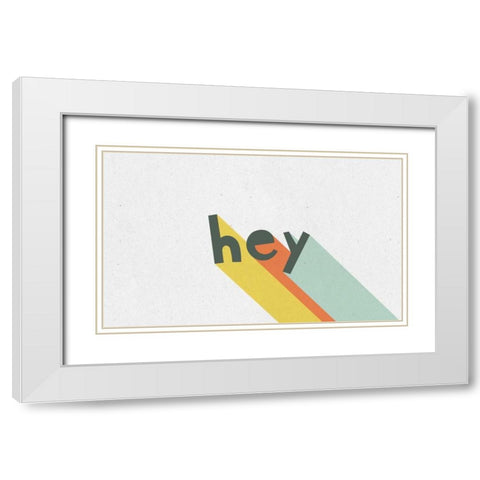 Rainbow Words VIII White Modern Wood Framed Art Print with Double Matting by Hershey, Moira