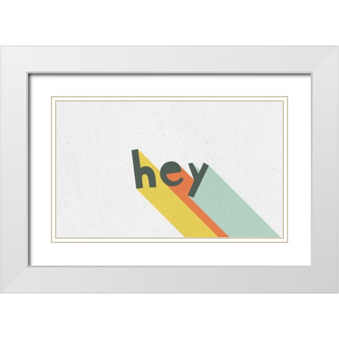 Rainbow Words VIII White Modern Wood Framed Art Print with Double Matting by Hershey, Moira