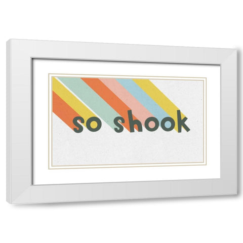 Rainbow Words IX White Modern Wood Framed Art Print with Double Matting by Hershey, Moira