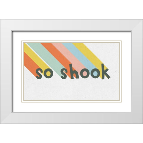 Rainbow Words IX White Modern Wood Framed Art Print with Double Matting by Hershey, Moira