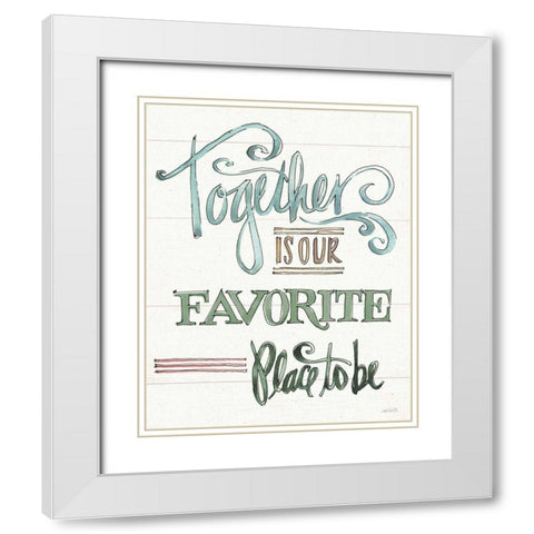 Country Love VI White Modern Wood Framed Art Print with Double Matting by Tavoletti, Anne