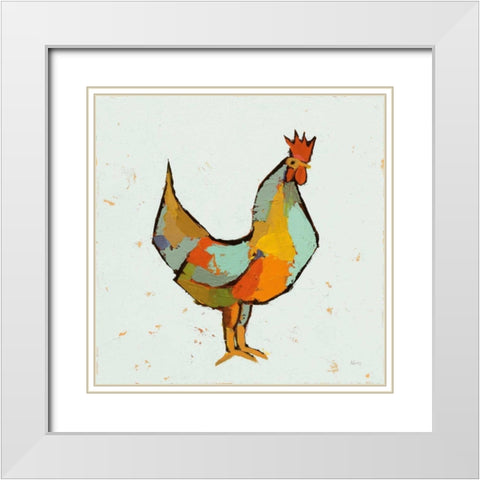 The Strutter on White White Modern Wood Framed Art Print with Double Matting by Adams, Phyllis