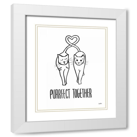 Animalistic II White Modern Wood Framed Art Print with Double Matting by York, Leah