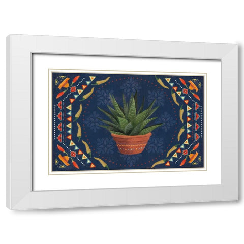 Tex Mex Fiesta II Dark White Modern Wood Framed Art Print with Double Matting by Charron, Veronique