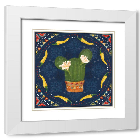 Tex Mex Fiesta IV Dark White Modern Wood Framed Art Print with Double Matting by Charron, Veronique