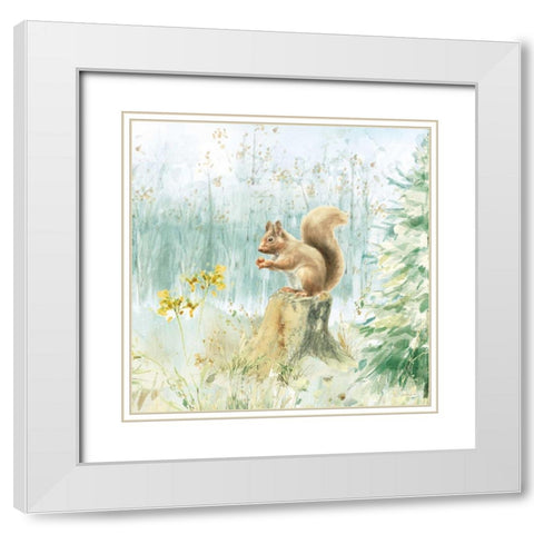 Meadows Edge VI White Modern Wood Framed Art Print with Double Matting by Nai, Danhui