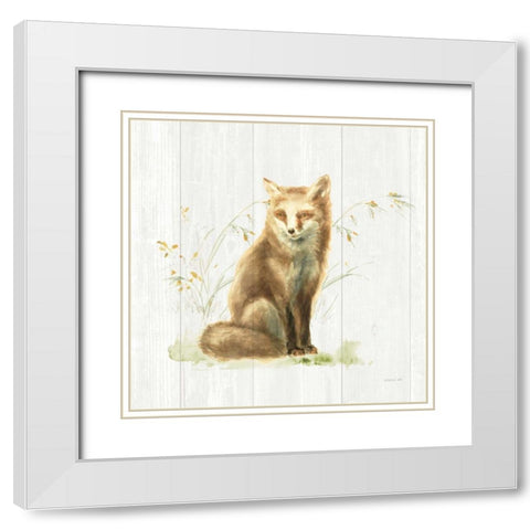 Meadows Edge IV on Wood White Modern Wood Framed Art Print with Double Matting by Nai, Danhui