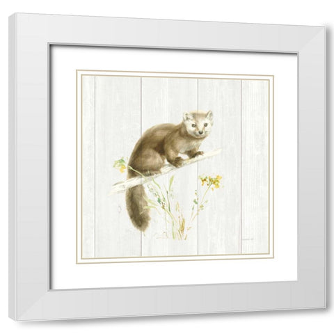 Meadows Edge V on Wood White Modern Wood Framed Art Print with Double Matting by Nai, Danhui