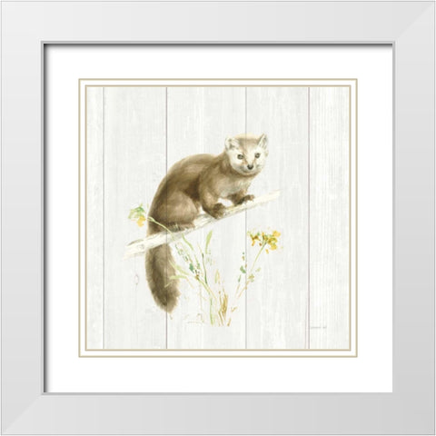 Meadows Edge V on Wood White Modern Wood Framed Art Print with Double Matting by Nai, Danhui