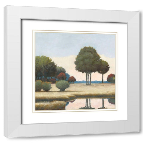 By the Waterways II White Modern Wood Framed Art Print with Double Matting by Wiens, James