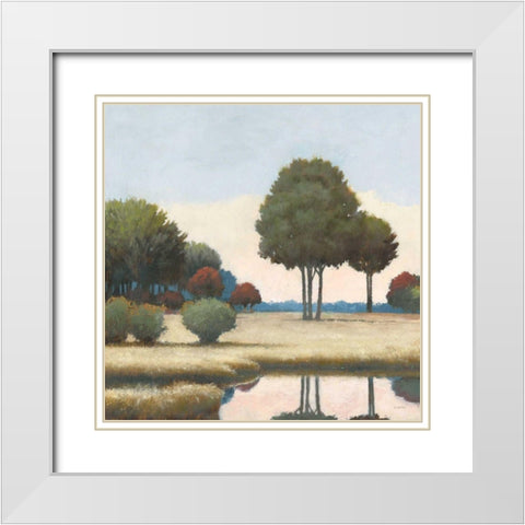 By the Waterways II White Modern Wood Framed Art Print with Double Matting by Wiens, James