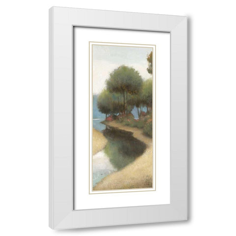 By the Waterways I Crop II White Modern Wood Framed Art Print with Double Matting by Wiens, James