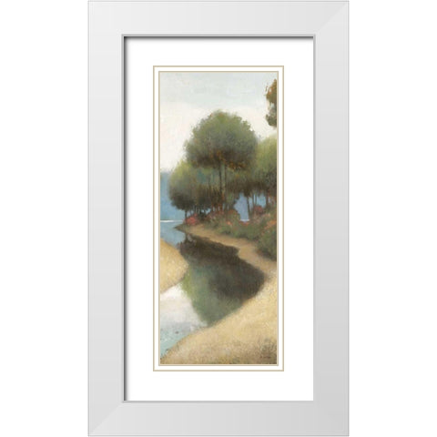 By the Waterways I Crop II White Modern Wood Framed Art Print with Double Matting by Wiens, James