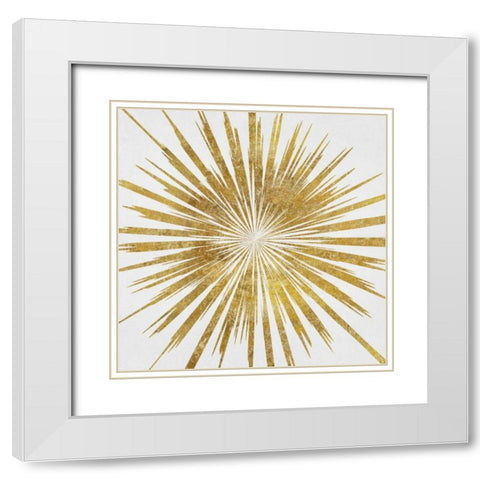 Starshine White Modern Wood Framed Art Print with Double Matting by Wild Apple Portfolio