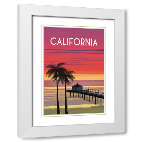California White Modern Wood Framed Art Print with Double Matting by Escalante, Omar