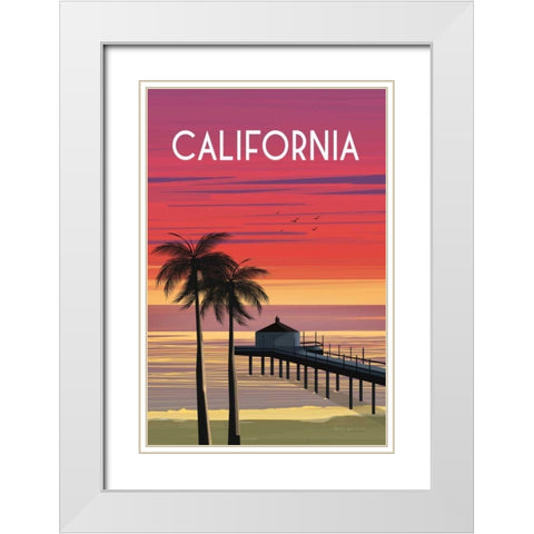 California White Modern Wood Framed Art Print with Double Matting by Escalante, Omar