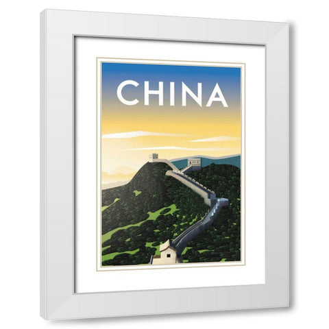China White Modern Wood Framed Art Print with Double Matting by Escalante, Omar