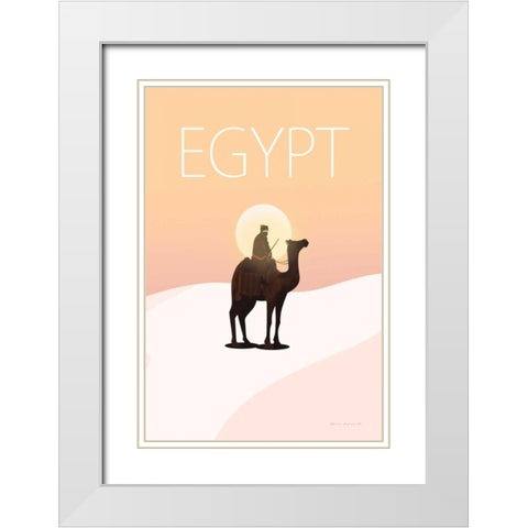 Egypt White Modern Wood Framed Art Print with Double Matting by Escalante, Omar