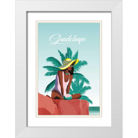 Guadalupe White Modern Wood Framed Art Print with Double Matting by Escalante, Omar