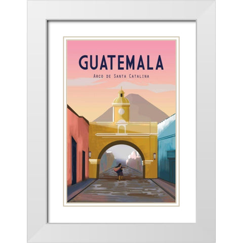 Guatemala White Modern Wood Framed Art Print with Double Matting by Escalante, Omar
