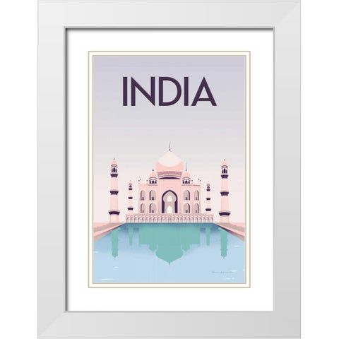 India White Modern Wood Framed Art Print with Double Matting by Escalante, Omar