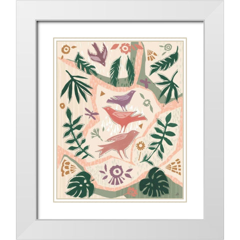Desert Flair VII Color White Modern Wood Framed Art Print with Double Matting by Brissonnet, Daphne