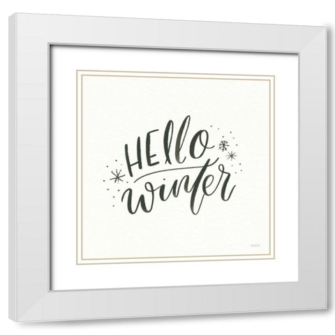 Winter Scene VII White Modern Wood Framed Art Print with Double Matting by Jackson, Jenaya
