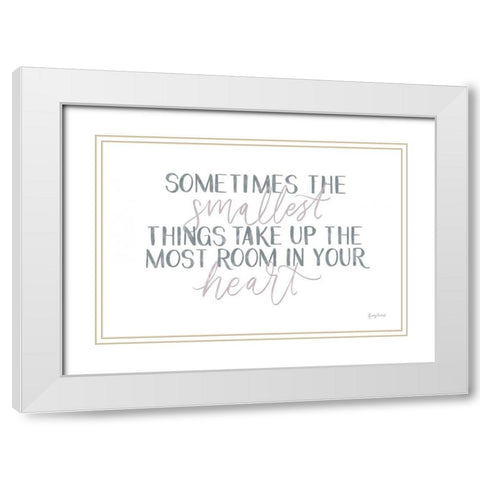 Little Child II White Modern Wood Framed Art Print with Double Matting by Thorns, Becky