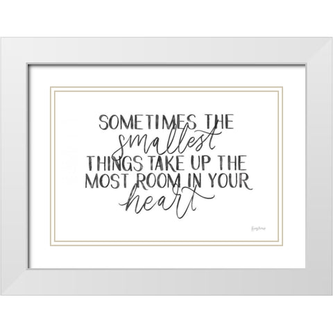 Little Child II BW White Modern Wood Framed Art Print with Double Matting by Thorns, Becky