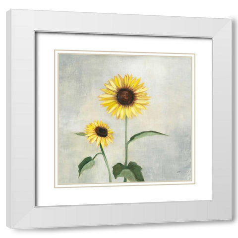 Sunny Blooms I White Modern Wood Framed Art Print with Double Matting by Purinton, Julia