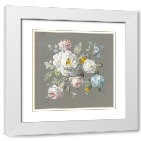 Summer Beauties White Modern Wood Framed Art Print with Double Matting by Nai, Danhui