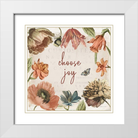 Antiquarian Blooms VIII White Modern Wood Framed Art Print with Double Matting by Pertiet, Katie