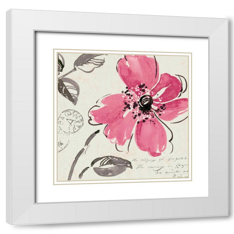 Windy I White Modern Wood Framed Art Print with Double Matting by Pela Studio