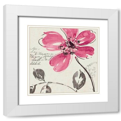 Windy II White Modern Wood Framed Art Print with Double Matting by Pela Studio