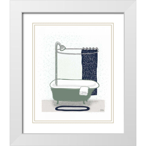 Bold Bath I BG White Modern Wood Framed Art Print with Double Matting by Averinos, Melissa