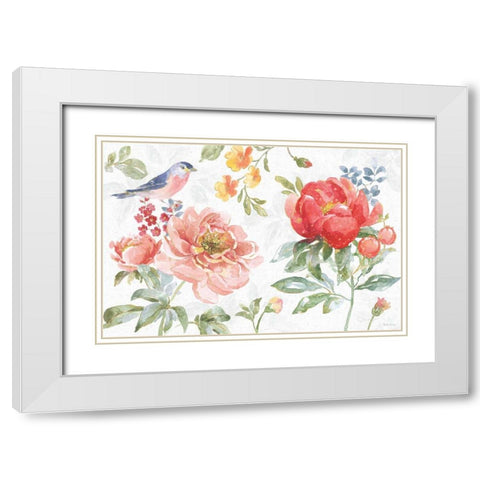 Floral Focus I White Modern Wood Framed Art Print with Double Matting by Grove, Beth