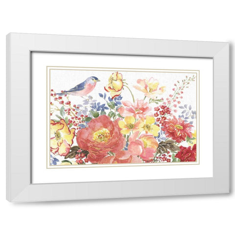 Floral Focus II White Modern Wood Framed Art Print with Double Matting by Grove, Beth