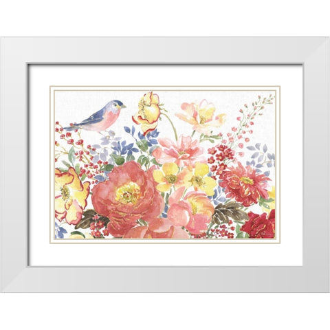 Floral Focus II White Modern Wood Framed Art Print with Double Matting by Grove, Beth