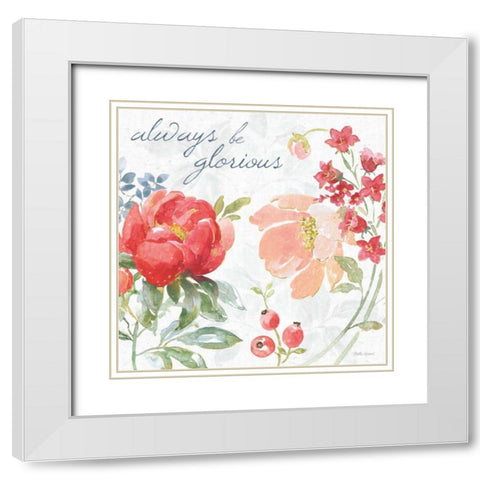 Floral Focus IV White Modern Wood Framed Art Print with Double Matting by Grove, Beth
