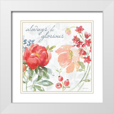 Floral Focus IV White Modern Wood Framed Art Print with Double Matting by Grove, Beth