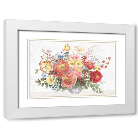 Floral Focus V White Modern Wood Framed Art Print with Double Matting by Grove, Beth