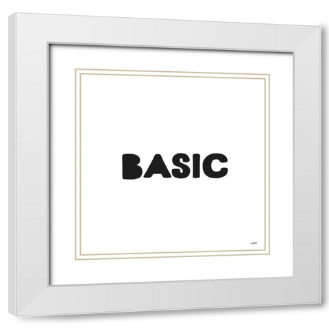 Xennials IV White Modern Wood Framed Art Print with Double Matting by York, Leah