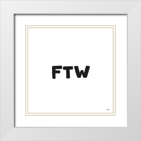 Xennials V White Modern Wood Framed Art Print with Double Matting by York, Leah