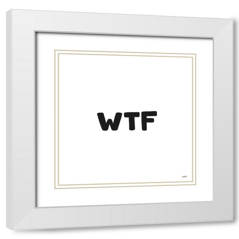 Xennials VII White Modern Wood Framed Art Print with Double Matting by York, Leah