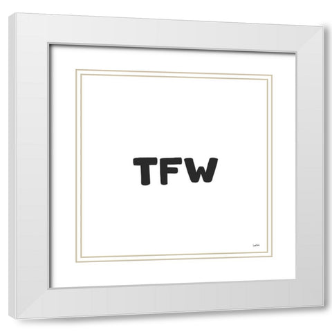 Xennials VIII White Modern Wood Framed Art Print with Double Matting by York, Leah