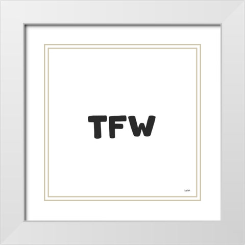 Xennials VIII White Modern Wood Framed Art Print with Double Matting by York, Leah