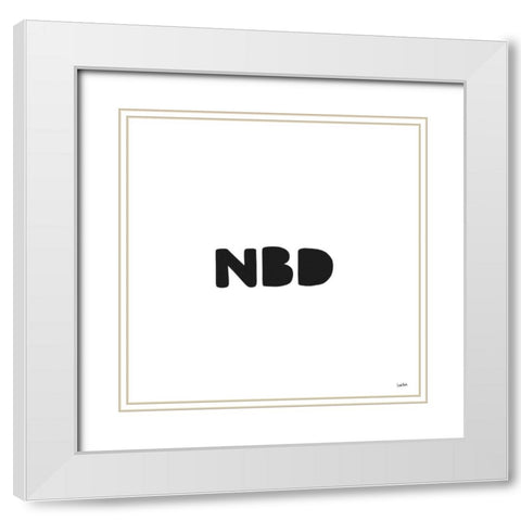 Xennials IX White Modern Wood Framed Art Print with Double Matting by York, Leah