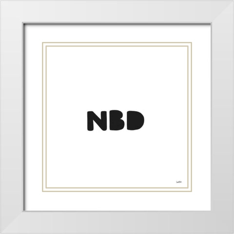Xennials IX White Modern Wood Framed Art Print with Double Matting by York, Leah