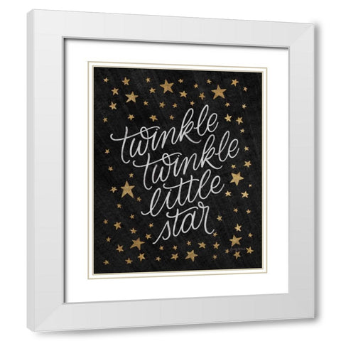 Boho Nursery VIII Black Gold White Modern Wood Framed Art Print with Double Matting by Thorns, Becky